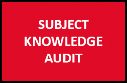 Subject knowledge audit