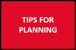 Tips for planning