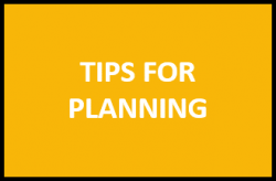 Tips for planning