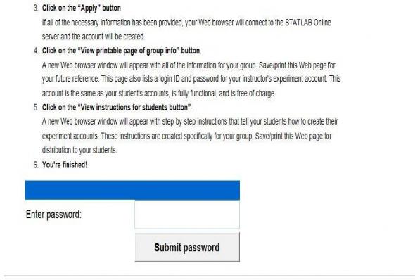 Statlab Submit password