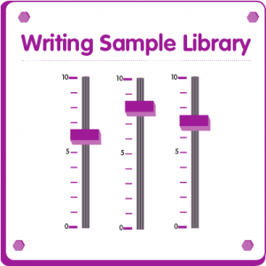 Writing samples library