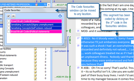 Figure 7.5.5 – Using the Code Favourites 