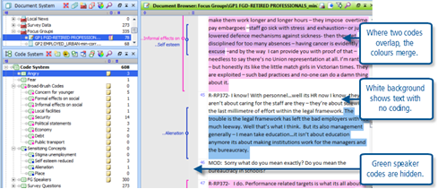 Figure 7.6.4 – Colour coded text option turned on