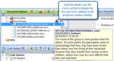 Figure 6.1.3 – Revealing the start of a memo