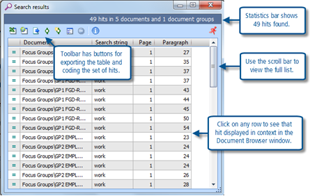 Figure 6.6.2 – Lexical search results