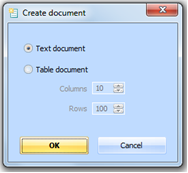 Figure 5.5.1 – Create a new document dialog