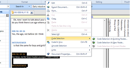 creating a child node in nvivo 12